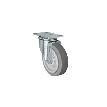 Casterhq 4"x1.25" Light Duty TPR FX Formula XS Rubber Wheel, Swivel Caster - 21CS414FX35X-01